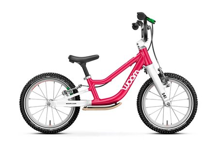 Woom Go1 loopfiets hot pink