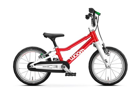 Woom GO 2 kinderfiets rood